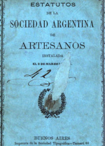 1865 Estatutos de la Sociedad Argentina de Artesanos