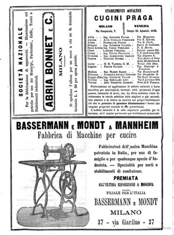 Guía de Milano 1873-74 Páginas Internas