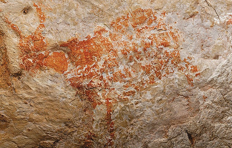Toros en la caverna de Lubang Jeriji Saléh en Indonesia (40.000 años)